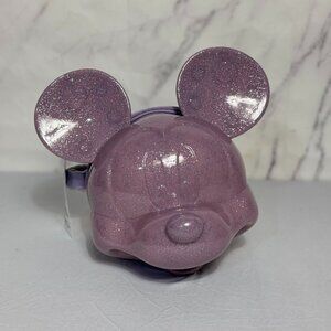 NEW 2025 Disney Parks LOUNGEFLY Mickey Mouse Head Purple Glitter Crossbody Bag